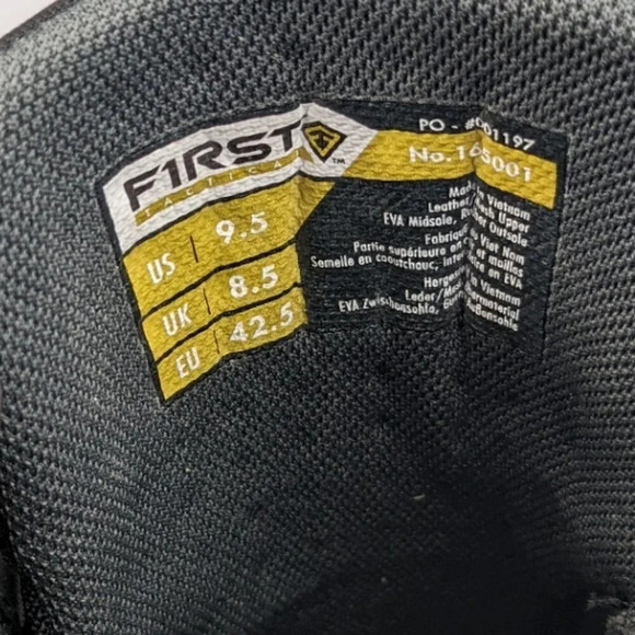 First Tactical leather boots, 9.5D M, 6" zip, duty, work, range, first responder - Picture 3 of 14